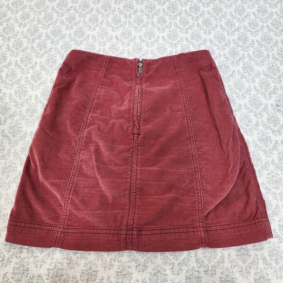 Free People Modern Femme Corduroy Mini Skirt Size 2 - Picture 3 of 6
